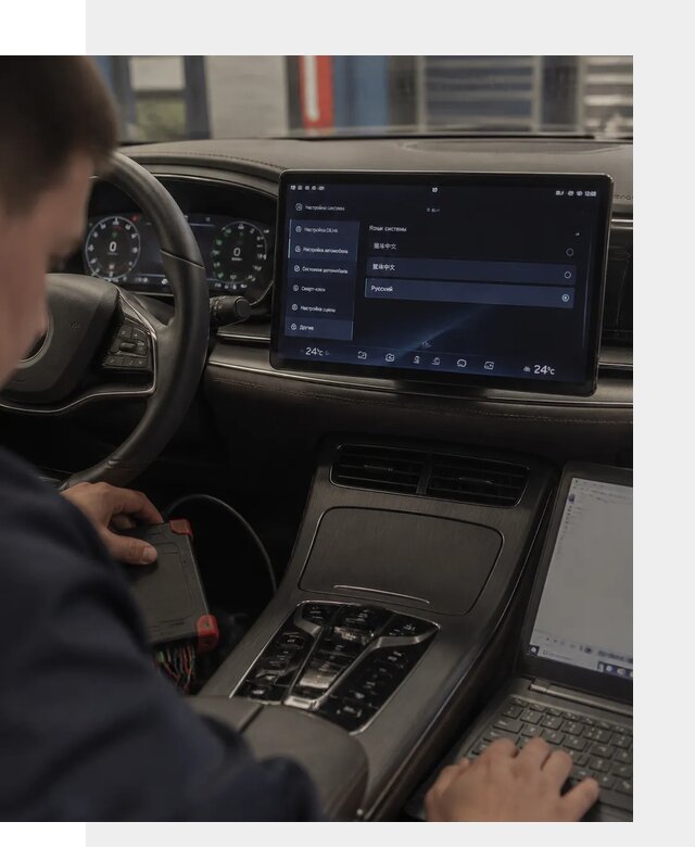 Русификация автомобиля BYD HAN для эксплуатации в Бердске